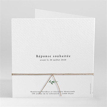 Faire-part mariage l'olivier ensemencé - Dos du faire-part