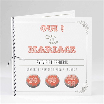 Faire-part mariage vintage & original plié