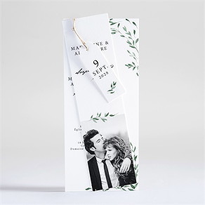 Faire-part mariage l'olivier superposition