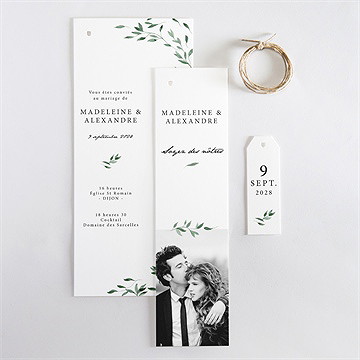 Faire-part mariage l'olivier superposition - Vue d'ensemble