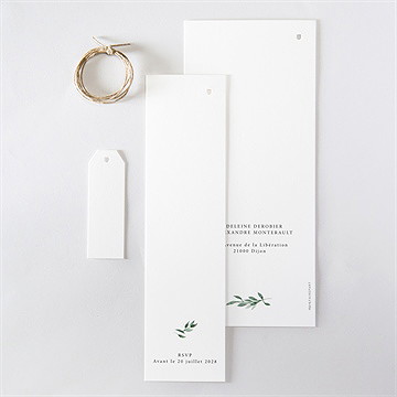 Faire-part mariage l'olivier superposition - Dos du faire-part
