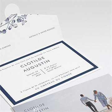 Faire-part mariage esperluette enveloppe - Détail du faire-part