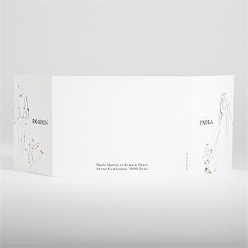 Faire-part mariage complicité ficelle - Dos du faire-part