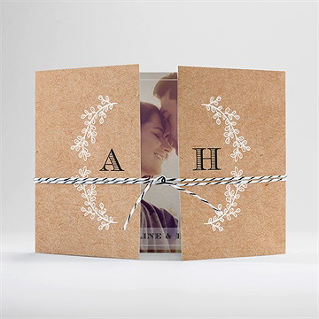 Faire-part mariage petite cocotte ficelle