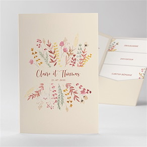 Faire-part mariage élégance champêtre pocketfold