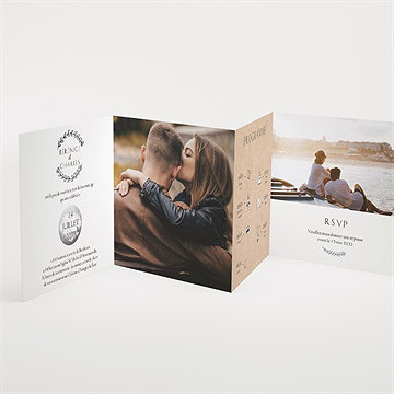 Faire-part mariage avec programme à gratter - Intérieur du faire-part