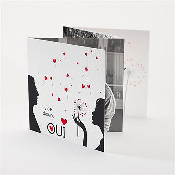 Faire-part mariage un oui en photo accordéon