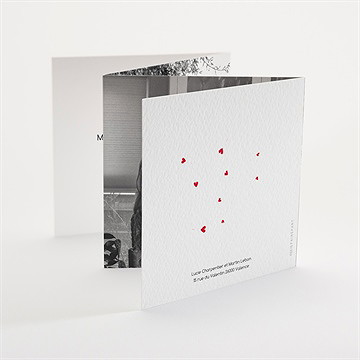 Faire-part mariage un oui en photo accordéon - Dos du faire-part