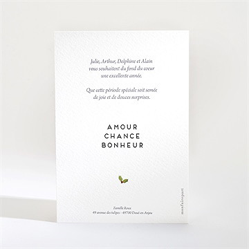 Carte de voeux arche de noel - Dos de la carte