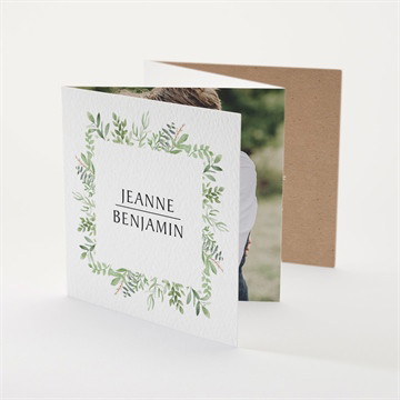 Faire-part mariage nature chic accordéon