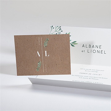 Faire-part mariage let love grow ! pochette - Intérieur du faire-part