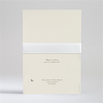 Faire-part mariage alliances superposition - Vue de dos