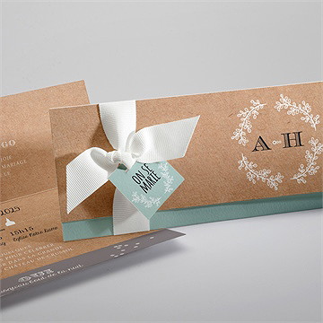 Faire-part mariage petite cocotte pochette