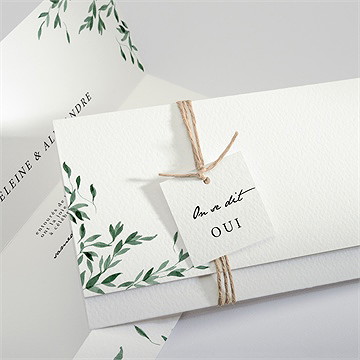 Faire-part mariage l'olivier pochette