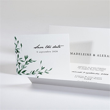 Faire-part mariage l'olivier pochette - Intérieur du faire-part