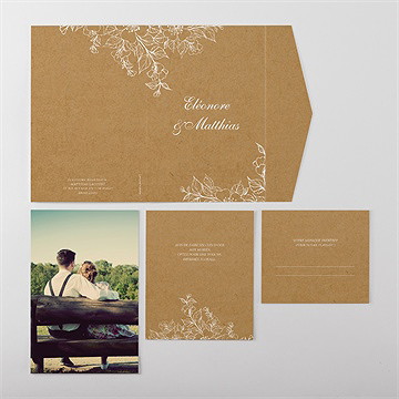 Faire-part mariage belle découverte pocketfold - Vue d'ensemble extérieur