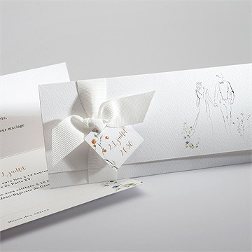 Faire-part mariage complicité pochette