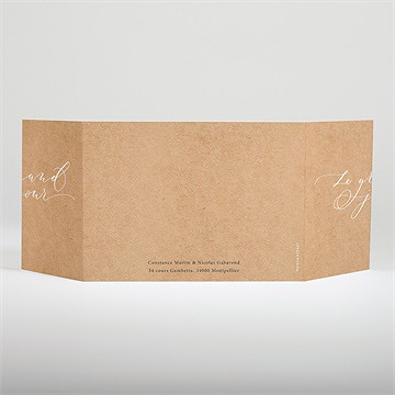 Faire-part mariage photomaton ficelle - Dos du faire-part