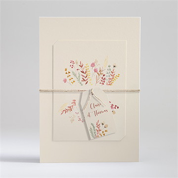 Faire-part mariage élégance superposition