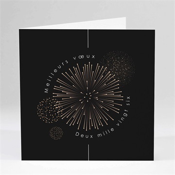 Carte de voeux feu d'artifice