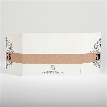 Carte de voeux juste message - Dos de la carte