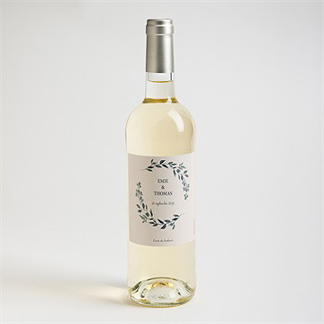 Etiquette de bouteille mariage bel eclat - Mise en situation