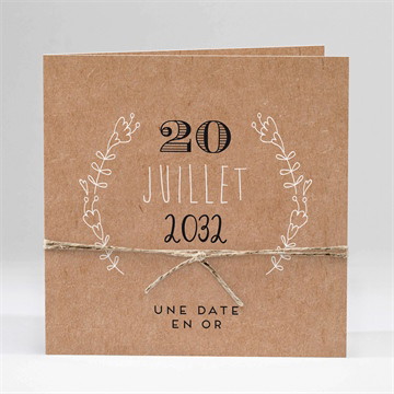 Carte pliée - carré