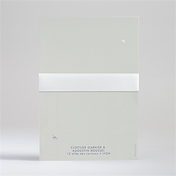 Faire-part mariage esperluette superposition - Dos du faire-part