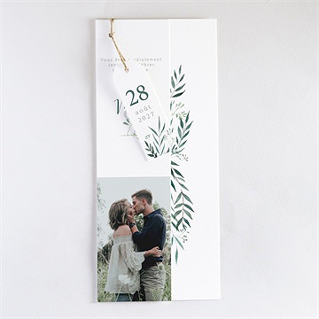 Faire-part mariage douceur du pinceau trio - Faire-part assemblé