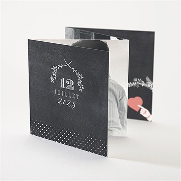 Faire-part mariage retro original bracelet - Détail du faire-part