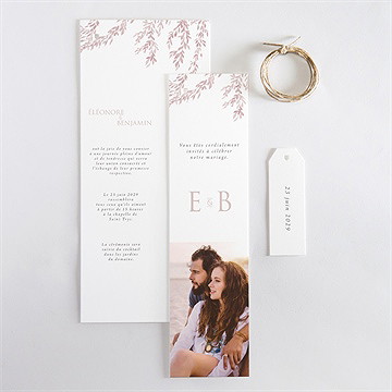 Faire-part mariage sous le saule trio - vue d'ensemble