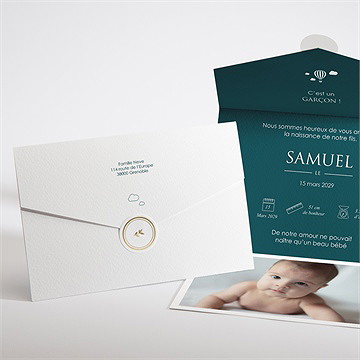 Faire-part naissance mes jolies icônes enveloppe