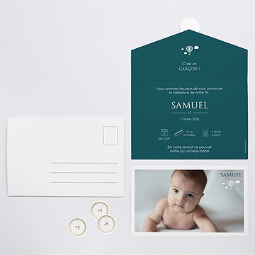 Faire-part naissance mes jolies icônes enveloppe - Vue d'ensemble
