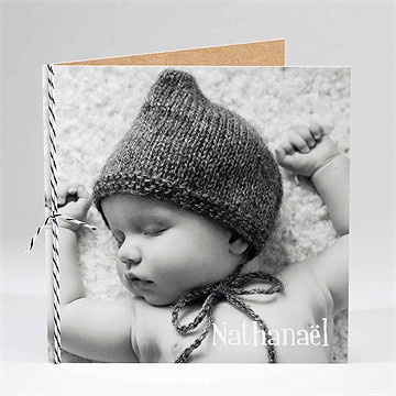 Faire-part naissance on vous présente carré plié