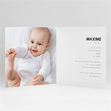 Faire-part naissance éclats de vie bracelet - Intérieur du faire-part