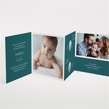 Faire-part naissance mes jolies icônes triptyque - Intérieur du faire-part