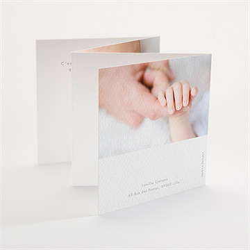 Faire-part naissance éclats de vie tryptique - Dos du faire-part