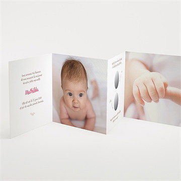 Faire-part naissance mon petit chou ! accordéon - Intérieur du faire-part