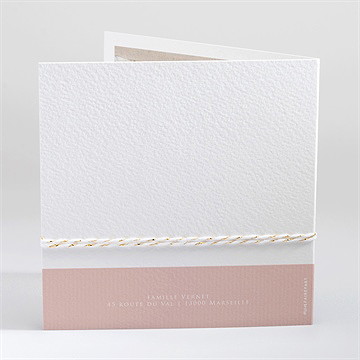 Faire-part naissance 3 photos de princesse plié - Dos du faire-part