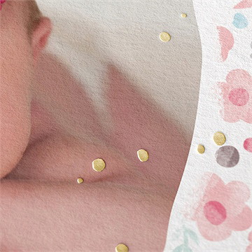 Faire-part naissance mon petit chou ! dorure - Marquage à chaud OR