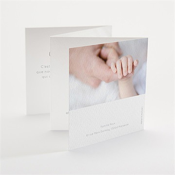 Faire-part naissance joli photomaton à gratter - Dos du faire-part