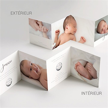 Faire-part naissance joli photomaton à gratter - Vue d'ensemble