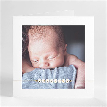 Faire-part naissance elégante symétrie bracelet