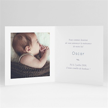 Faire-part naissance elégante symétrie bracelet - Intérieur du faire-part