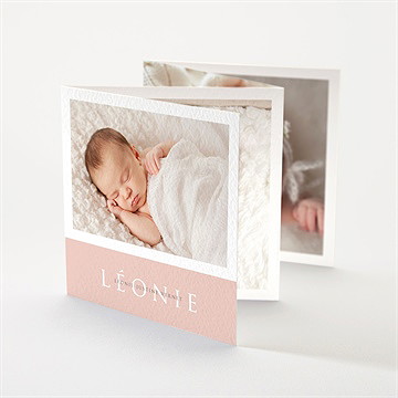 Faire-part naissance photos de princesse accordéon - Détail du faire-part