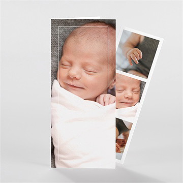 Faire-part naissance jolis petits détail photomaton