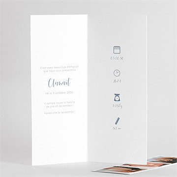 Faire-part naissance jolis petits détail photomaton - Détail de l'intérieur