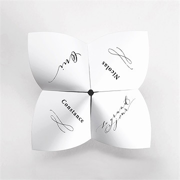 Faire-part mariage photomaton origami - Vue du dessus