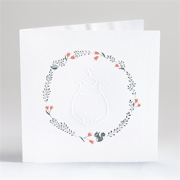 Carte pliée gaufrage