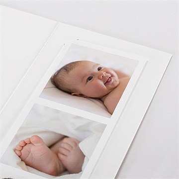 Faire-part naissance joli photomaton plié - Détail du faire-part